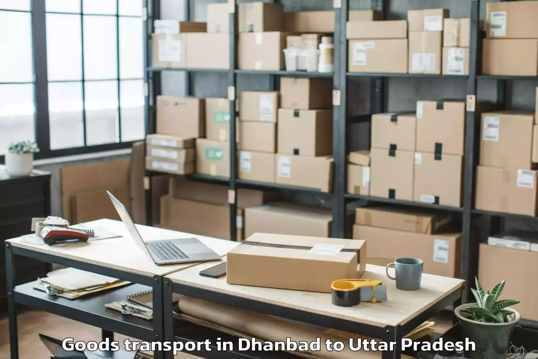 Book Dhanbad to Ballia Goods Transport